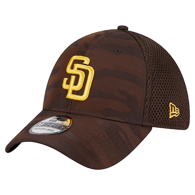 Men's New Era Dark Brown San Diego Padres Subtle Camo 39THIRTY Flex Hat