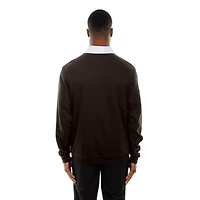 Polo de rugby à blocs couleurs pour homme New Era, marron foncé, San Diego Padres Throwback Prep