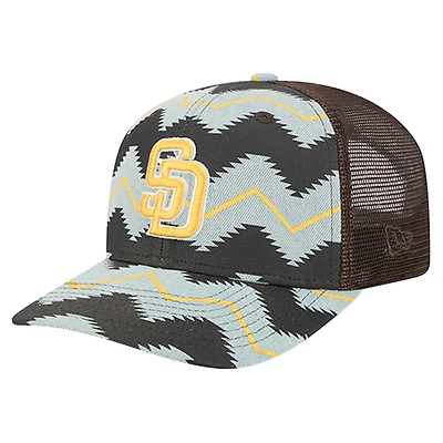Men's New Era Denim/Brown San Diego Padres Aztec Denim 9SEVENTY Adjustable Hat