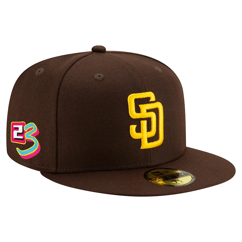 Casquette ajustée Fernando Tatis Jr. Brown de New Era pour homme, édition 2025 des Padres San Diego, 59FIFTY