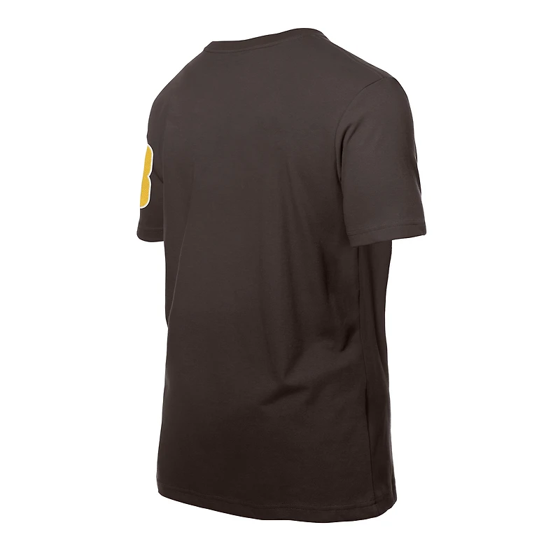 T-shirt Fernando Tatis Jr. marron New Era pour homme, avec nom et numéro, San Diego Padres Design Lab