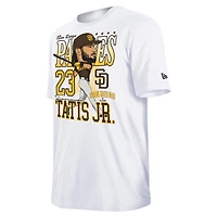 T-shirt blanc avec caricature des Padres de San Diego New Era Fernando Tatis Jr. pour hommes