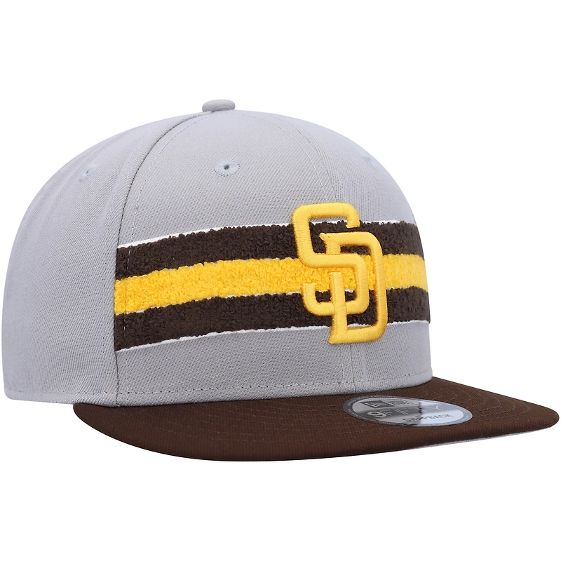 Casquette Snapback 9FIFTY San Diego Padres Band New Era grise/marron pour homme