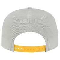 Casquette de golf à pression en velours côtelé gris San Diego Padres New Era pour homme