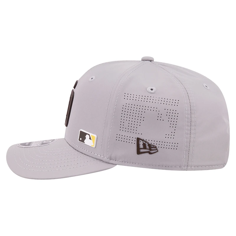 Men's New Era Gray San Diego Padres Laser Perforated 9SEVENTY Adjustable Hat