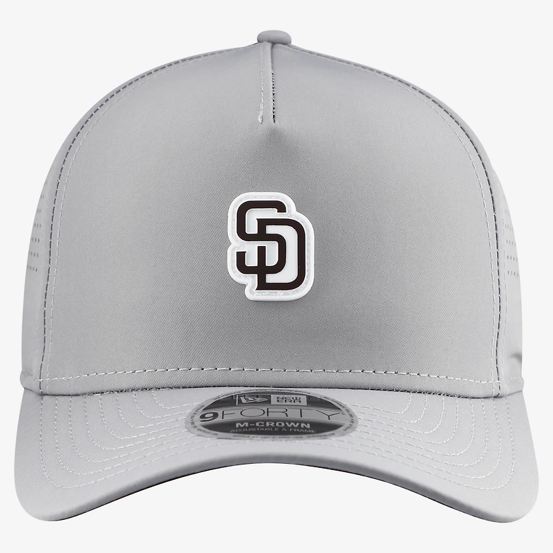 Men's New Era  Gray San Diego Padres Micro Logo 9FORTY M-Crown A-Frame Adjustable Hat
