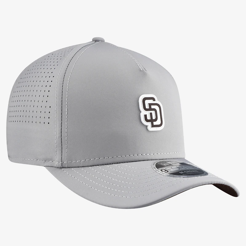 Men's New Era  Gray San Diego Padres Micro Logo 9FORTY M-Crown A-Frame Adjustable Hat