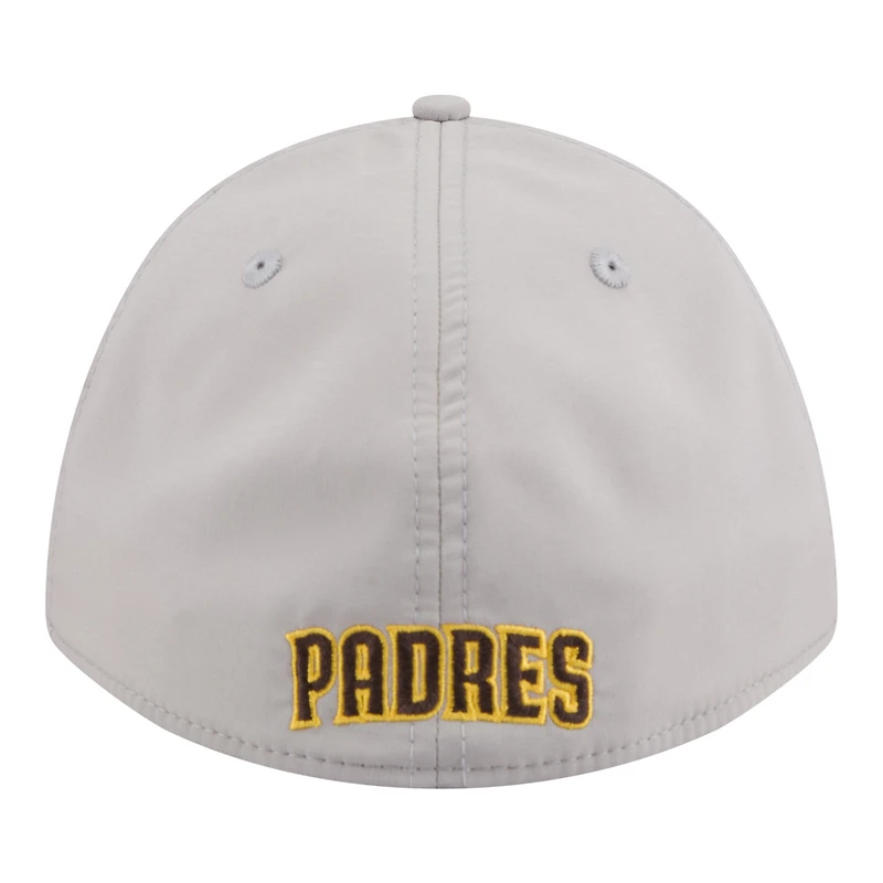 Men's New Era Gray San Diego Padres Patch 39THIRTY A-Frame M-Crown Perforated Flex Hat