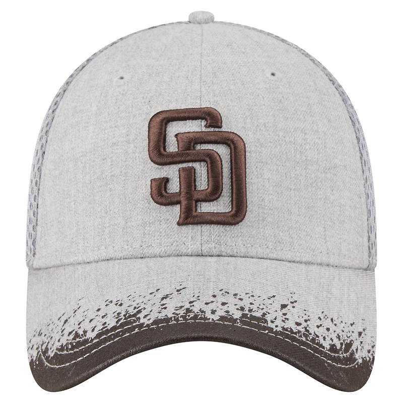 Men's New Era Gray San Diego Padres Visor Paint Splatter 39THIRTY Flex Hat