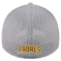 Men's New Era Gray San Diego Padres Visor Paint Splatter 39THIRTY Flex Hat