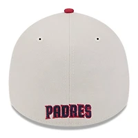 Casquette flexible 39THIRTY du 4 juillet 2024 New Era pour hommes, kaki/rouge, San Diego Padres