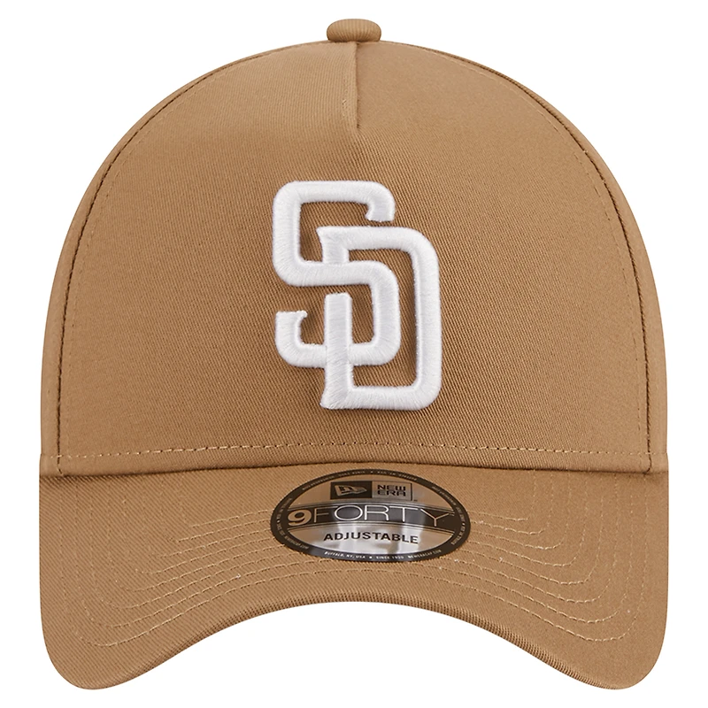 Casquette réglable kaki San Diego Padres A-Frame 9FORTY New Era pour hommes
