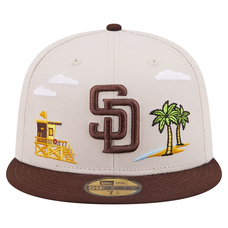 Men's New Era  Khaki San Diego Padres City Icon 59FIFTY Fitted Hat