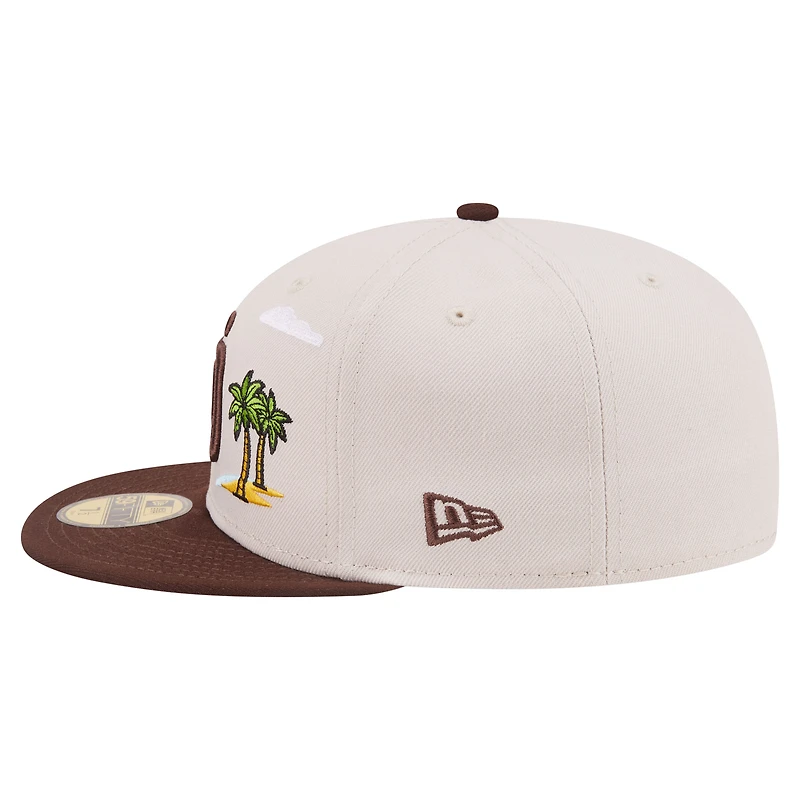 Men's New Era  Khaki San Diego Padres City Icon 59FIFTY Fitted Hat