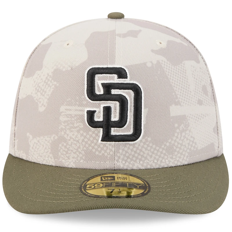 Men's New Era Light Beige/Olive San Diego Padres 2025 Armed Forces Day 59FIFTY Fitted Hat