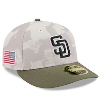 Men's New Era Light Beige/Olive San Diego Padres 2025 Armed Forces Day Low Profile 59FIFTY Fitted Hat