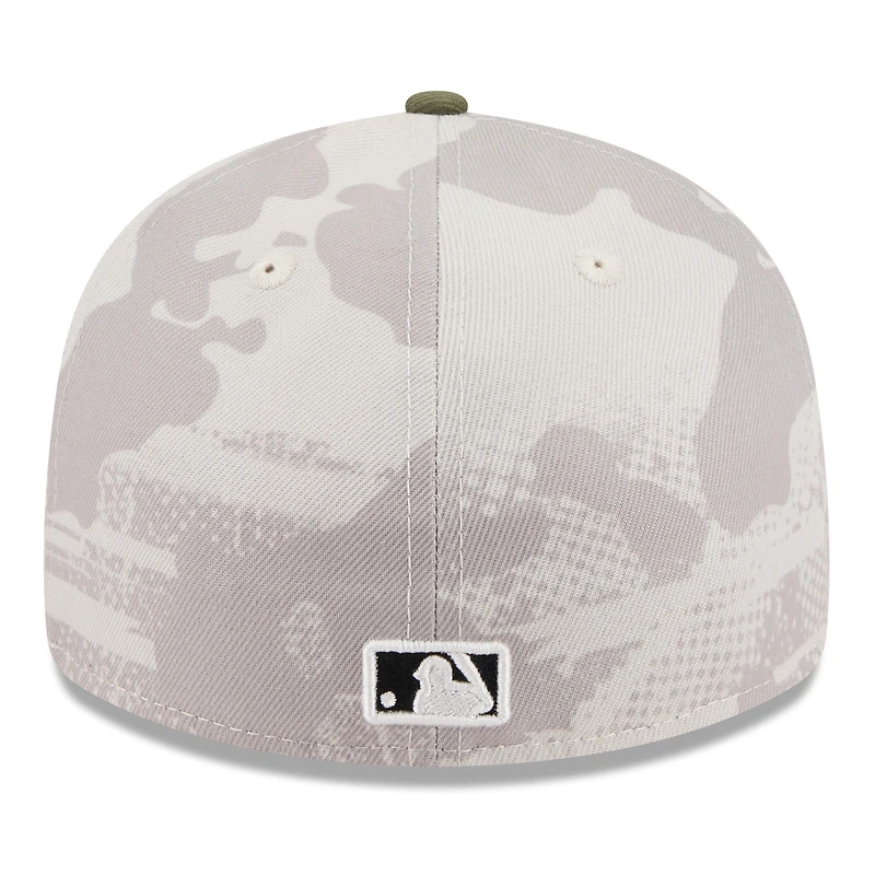 Men's New Era Light Beige/Olive San Diego Padres 2025 Armed Forces Day Low Profile 59FIFTY Fitted Hat