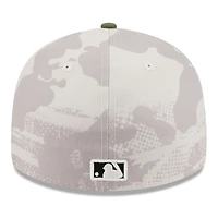 Men's New Era Light Beige/Olive San Diego Padres 2025 Armed Forces Day Low Profile 59FIFTY Fitted Hat