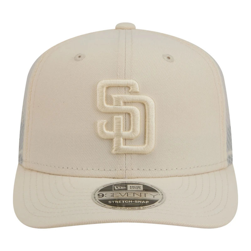 Men's New Era Light Beige San Diego Padres Color Pack COOLERA 9SEVENTY Trucker Adjustable Hat
