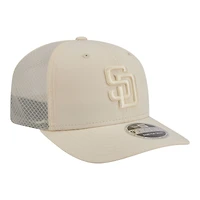 Men's New Era Light Beige San Diego Padres Color Pack COOLERA 9SEVENTY Trucker Adjustable Hat