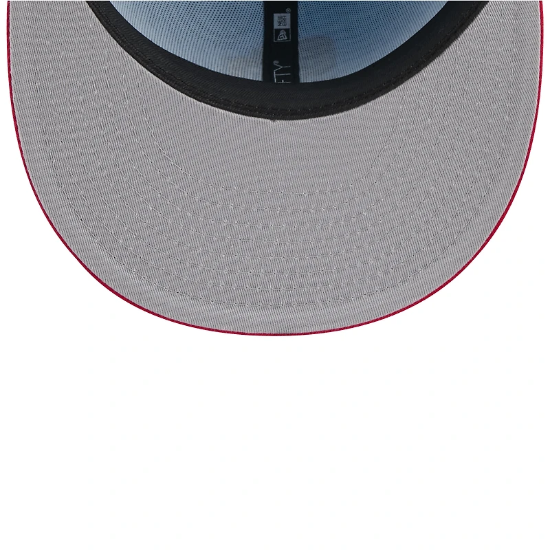 Casquette ajustée New Era 59FIFTY bleu clair/rouge pour homme des Padres de San Diego 2025, 4 juillet