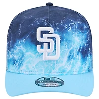 Men's New Era  Light Blue San Diego Padres Deep Water Pre-Curved 9FIFTY A-Frame Snapback Hat