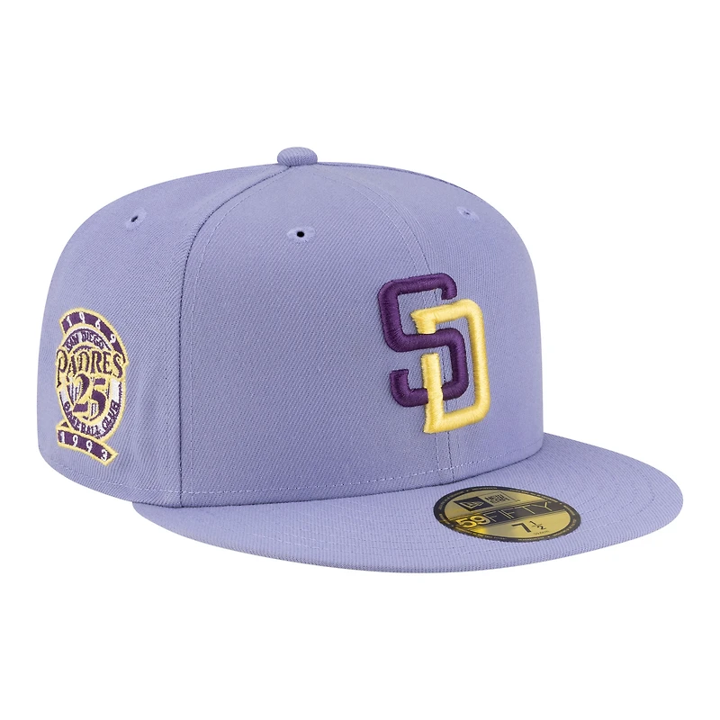 Men's New Era Light Purple San Diego Padres Lavender Bloom 59FIFTY Fitted Hat