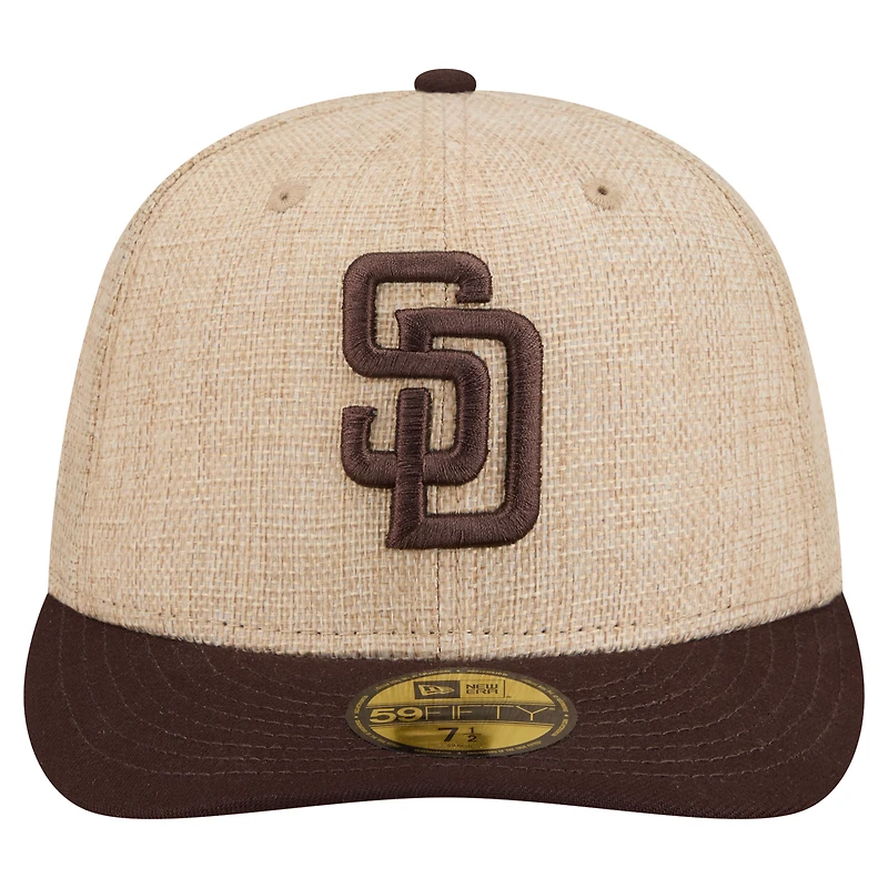 Men's New Era Natural/Brown San Diego Padres Twine 59FIFTY Fitted Hat