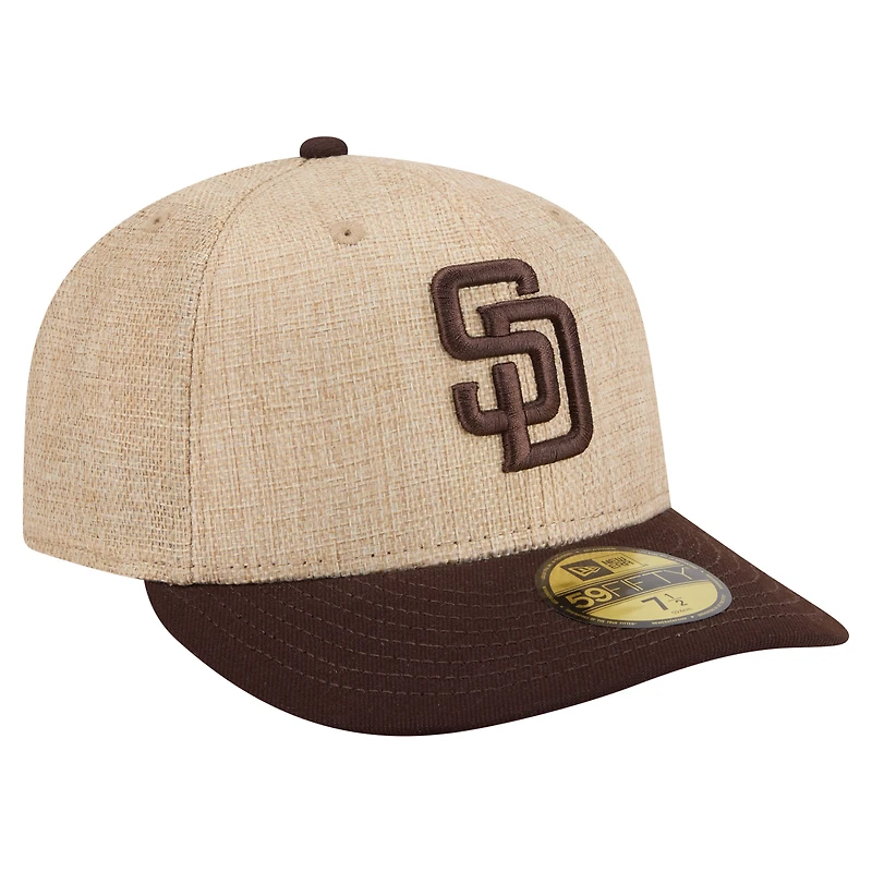 Men's New Era Natural/Brown San Diego Padres Twine 59FIFTY Fitted Hat