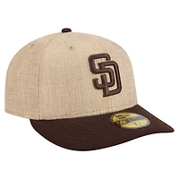 Men's New Era  Natural/Brown San Diego Padres Twine 59FIFTY Fitted Hat