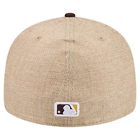 Casquette ajustée New Era 59FIFTY pour homme, coloris naturel/marron, San Diego Padres.