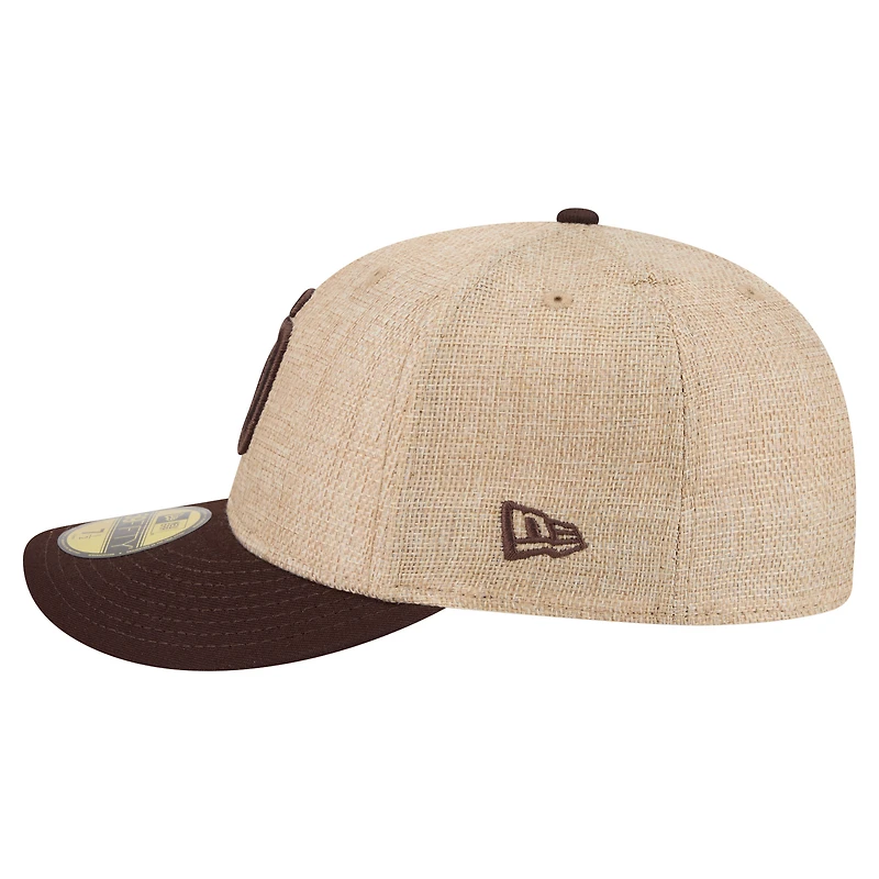 Men's New Era Natural/Brown San Diego Padres Twine 59FIFTY Fitted Hat