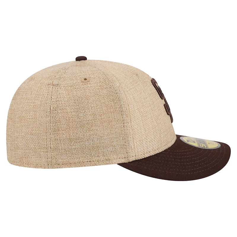 Men's New Era Natural/Brown San Diego Padres Twine 59FIFTY Fitted Hat