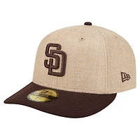 Men's New Era  Natural/Brown San Diego Padres Twine 59FIFTY Fitted Hat