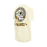 T-shirt naturel New Era San Diego Padres Dia de los Muertos Sugar Skull pour hommes
