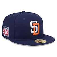 Casquette ajustée New Era 59FIFTY bleu marine pour homme, San Diego Padres, Temple de la renommée du baseball 2026