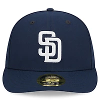 Casquette ajustée 59FIFTY à profil bas San Diego Padres Oceanside New Era pour homme, bleu marine