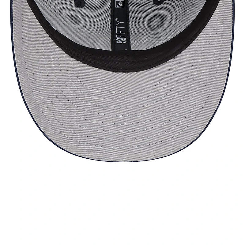 Casquette ajustée 59FIFTY à profil bas San Diego Padres Oceanside New Era pour homme, bleu marine