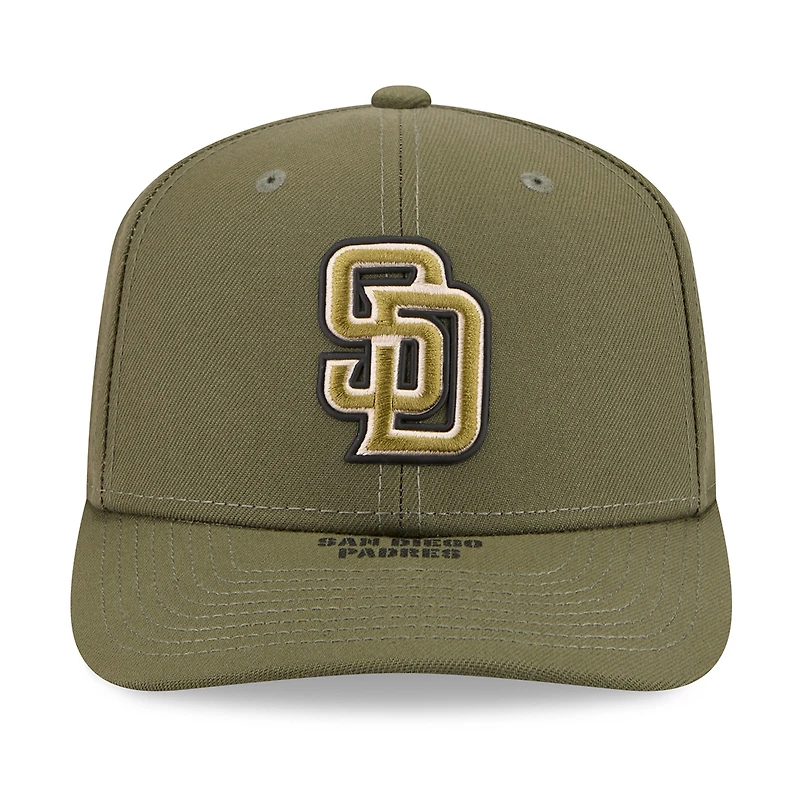 Men's New Era Olive San Diego Padres 2026 Armed Forces Day 9SEVENTY Adjustable Hat