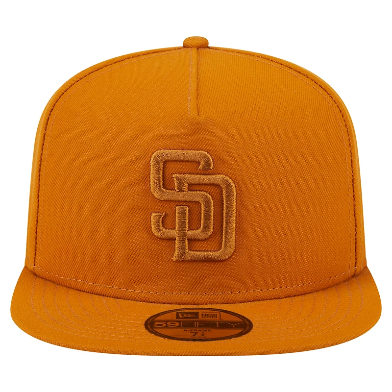 Casquette ajustée A-Frame 59FIFTY orange New Era pour homme, pack couleur des Padres de San Diego