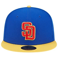 Casquette ajustée New Era San Diego Padres Empire 59FIFTY pour homme, bleu roi/jaune