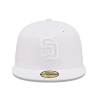 Casquette ajustée 59FIFTY San Diego Padres New Era pour homme, blanc sur