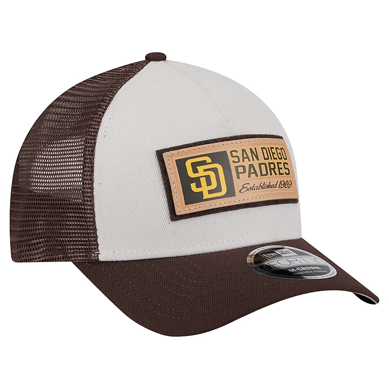 Casquette camionneur 9FORTY New Era Stone/Brown San Diego Padres pour homme