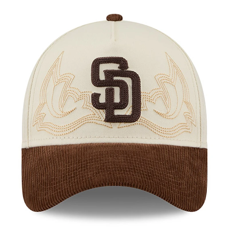 Casquette ajustable New Era Stone San Diego Padres Western Stitch 9FORTY pour homme