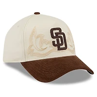 Casquette ajustable New Era Stone San Diego Padres Western Stitch 9FORTY pour homme