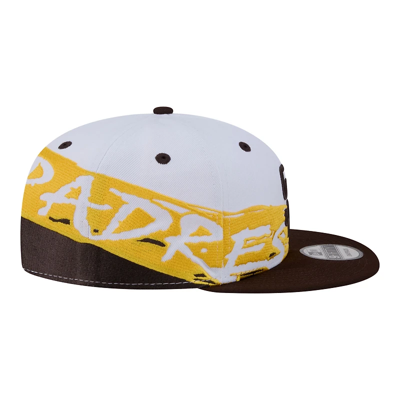 Men's New Era White/Brown San Diego Padres 9FIFTY Snapback Hat
