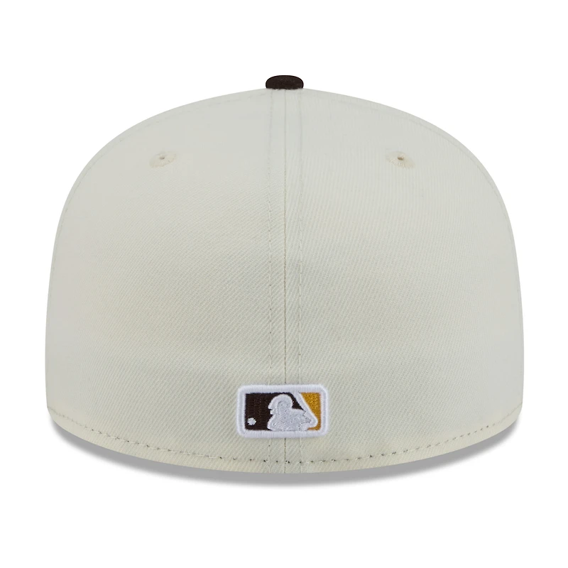 Men's New Era White/Brown San Diego Padres Blossom 59FIFTY Fitted Hat