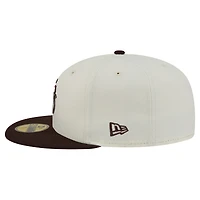 Men's New Era White/Brown San Diego Padres Blossom 59FIFTY Fitted Hat