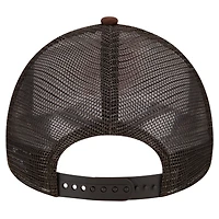Casquette réglable 9FORTY A-Frame Trucker New Era pour hommes, blanc/marron, San Diego Padres, drapeau à damier