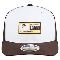 Men's New Era White/Brown San Diego Padres Established Patch 9SEVENTY Adjustable Hat